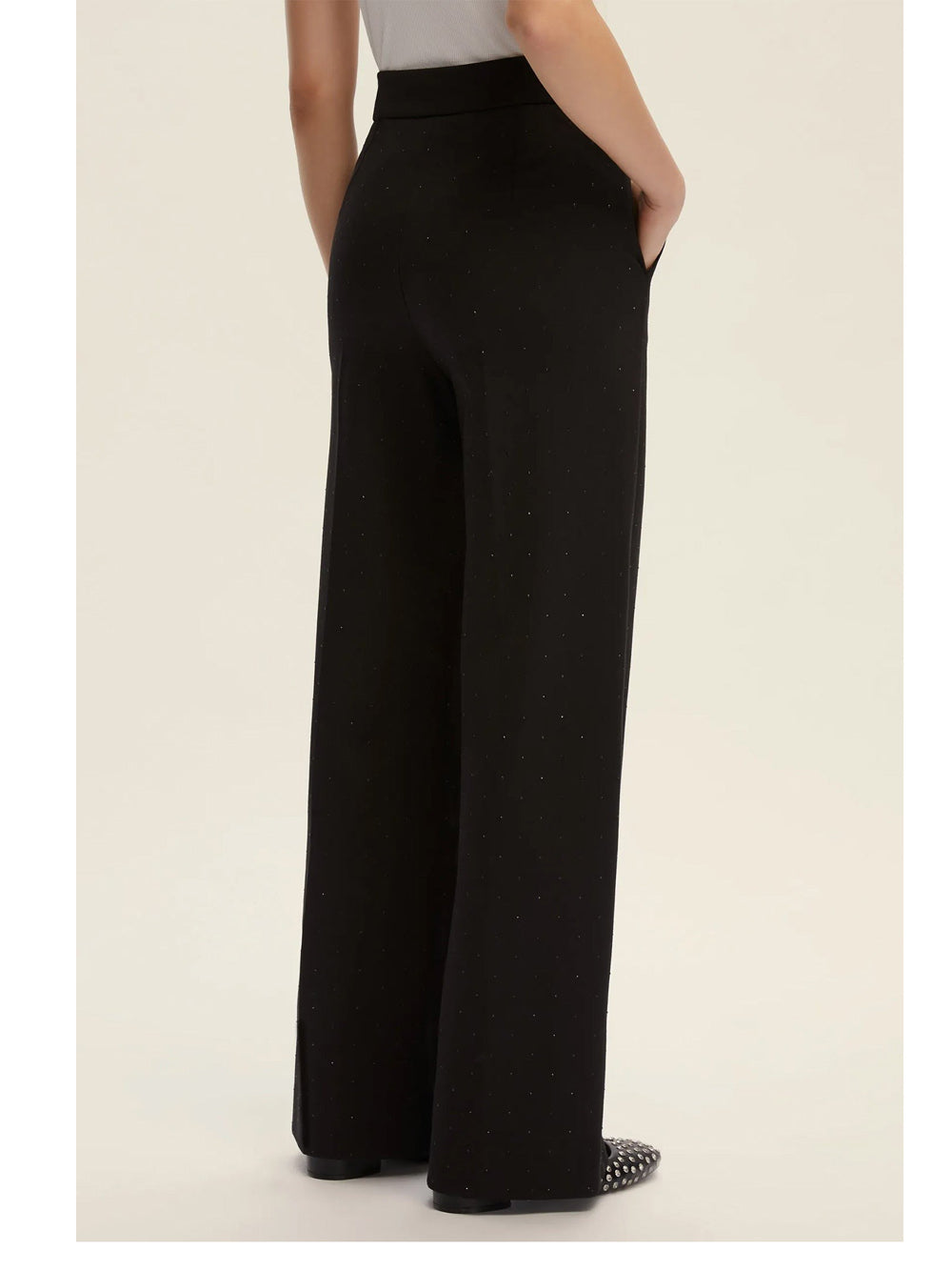 Pantalone Straight Emme Marella Pola da Donna - Nero