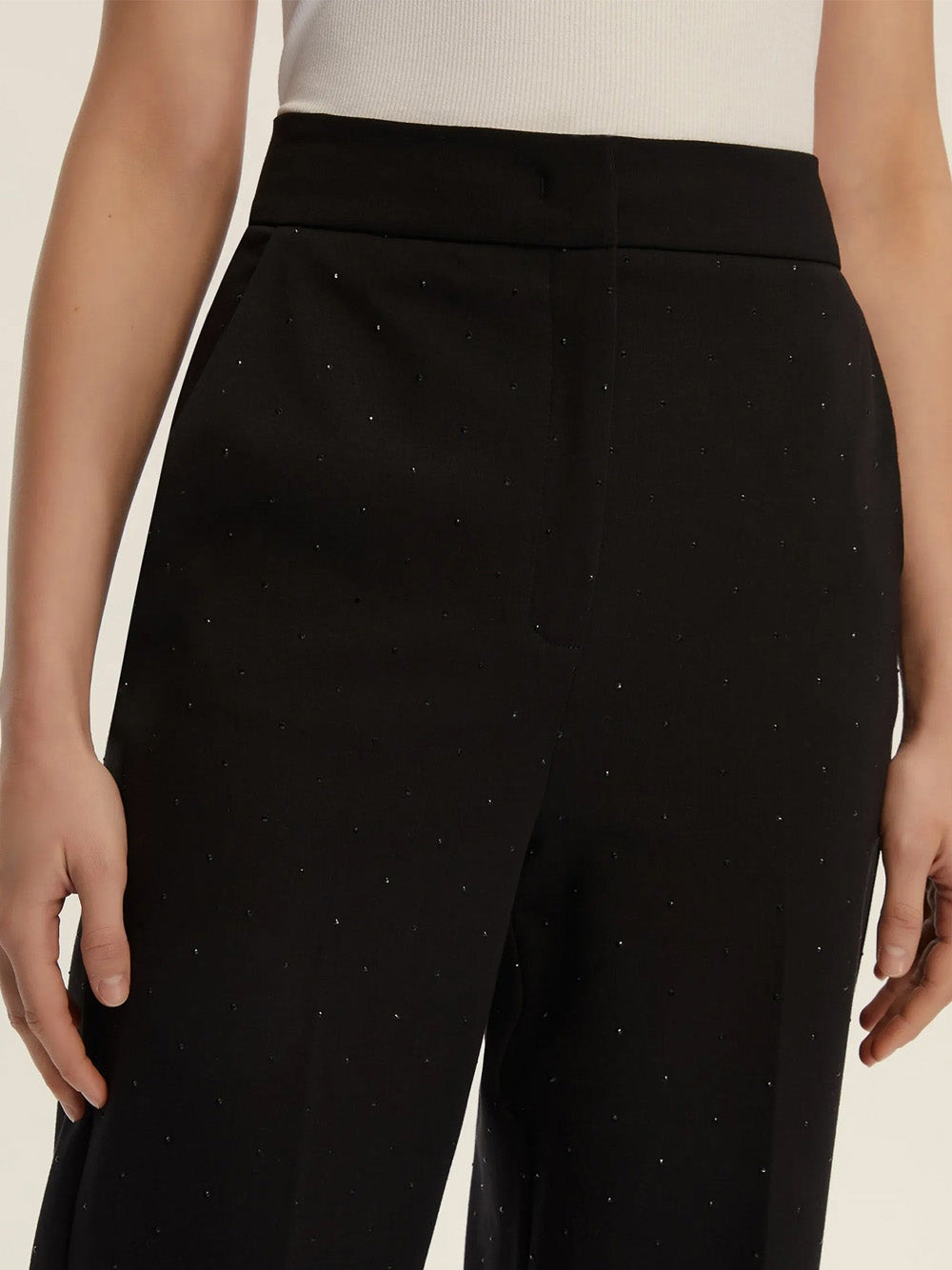 Pantalone Straight Emme Marella Pola da Donna - Nero