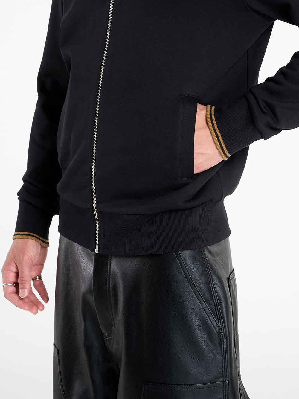 Felpa Zip Fred Perry da Uomo - Nero