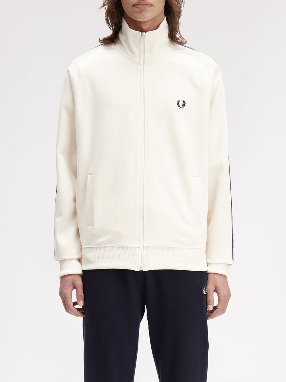Felpa Zip Fred Perry da Uomo - Avorio