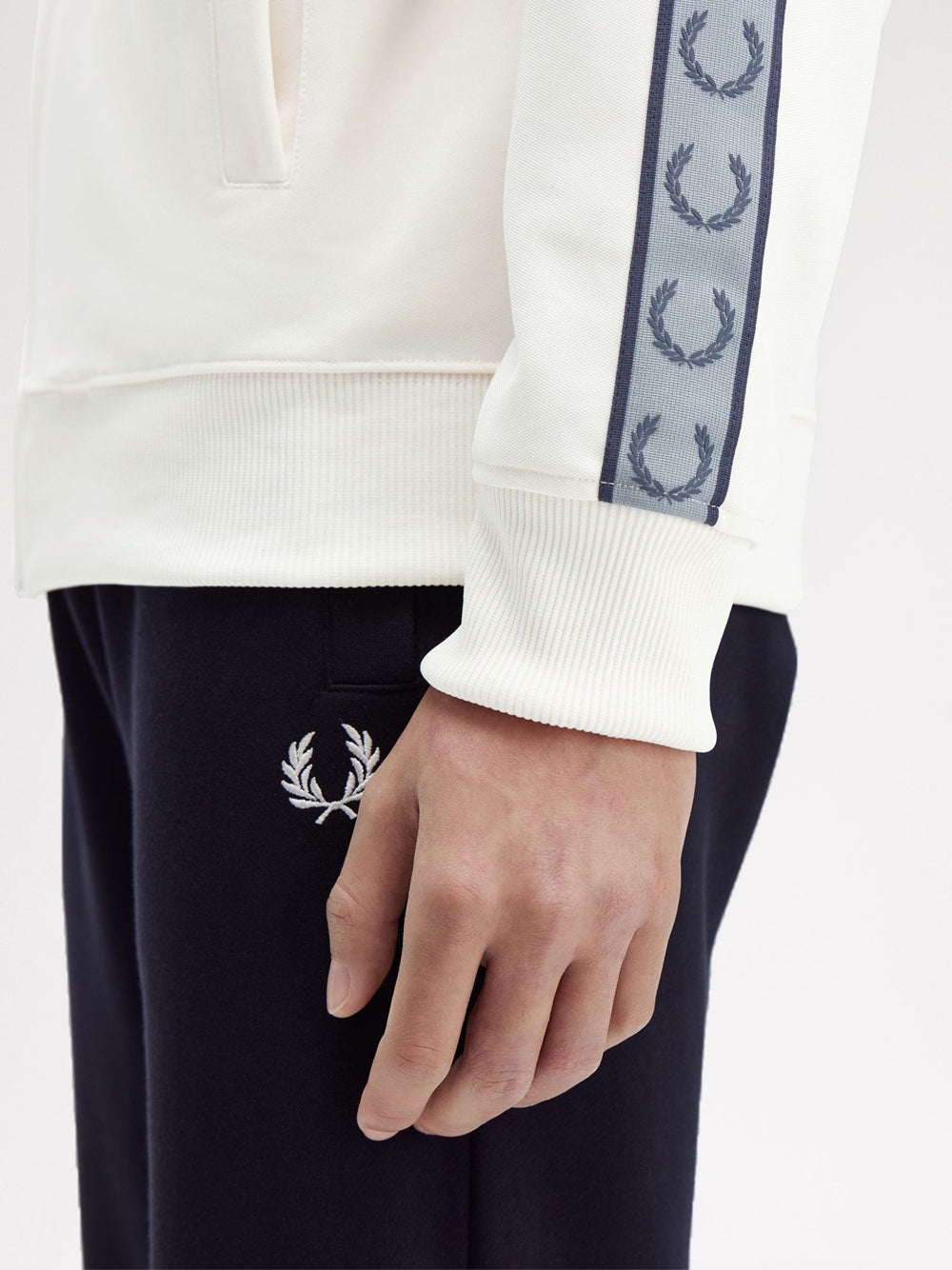 Felpa Zip Fred Perry da Uomo - Avorio