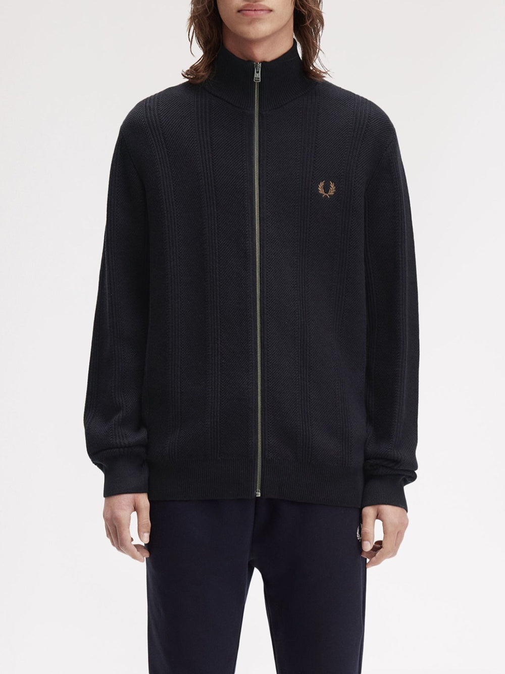 Cardigan Fred Perry da Uomo - Nero
