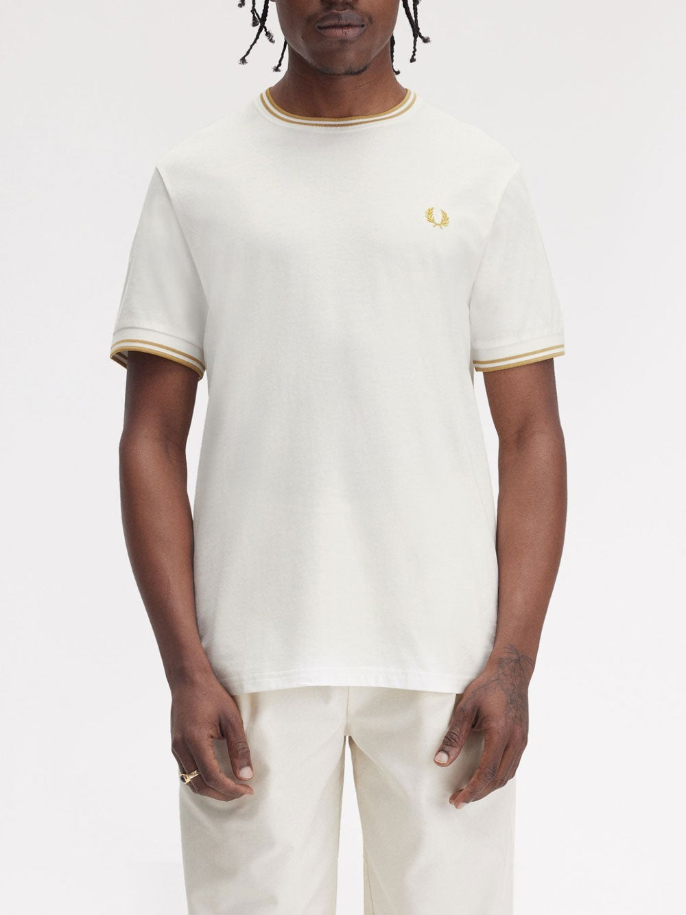 T-shirt Fred Perry da Uomo - Bianco