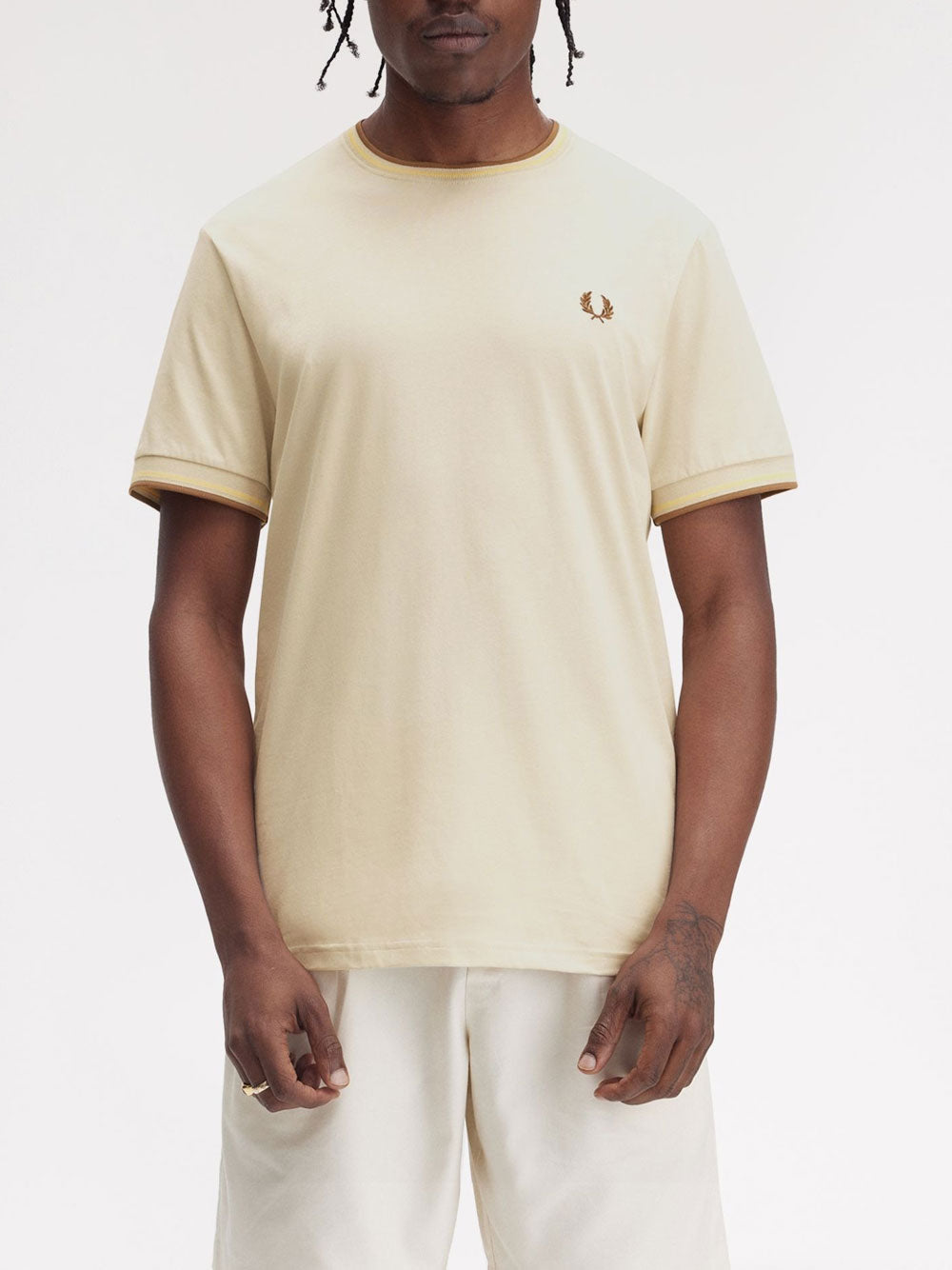T-shirt Fred Perry da Uomo - Beige