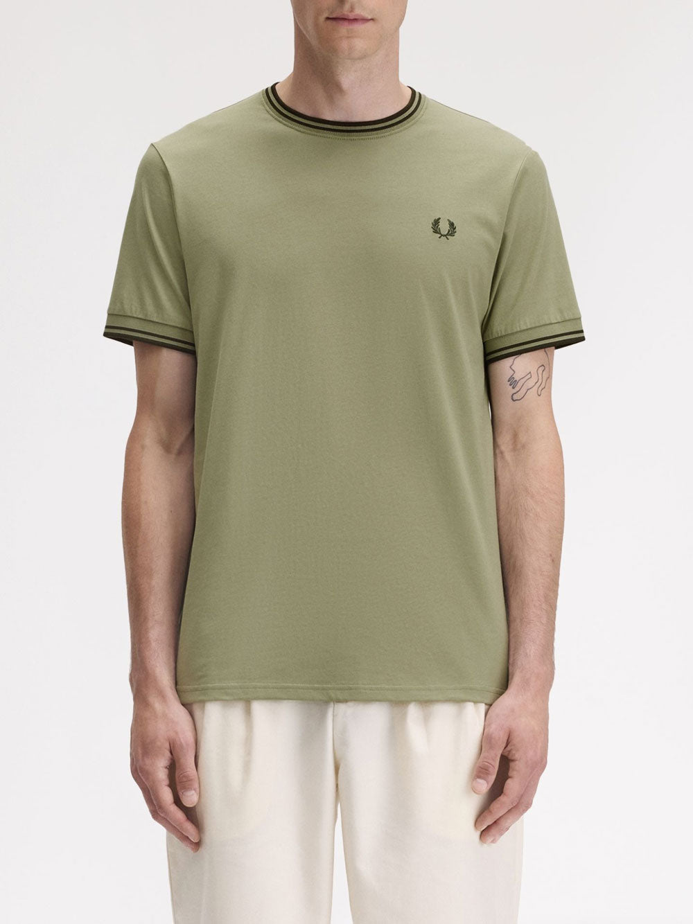 T-shirt Fred Perry da Uomo - Verde
