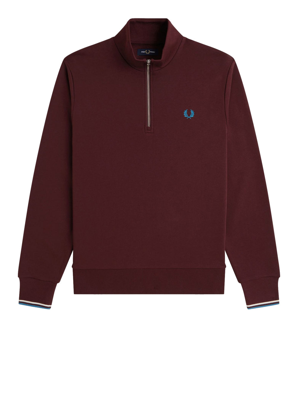 Felpa Zip Fred Perry da Uomo - Bordeaux