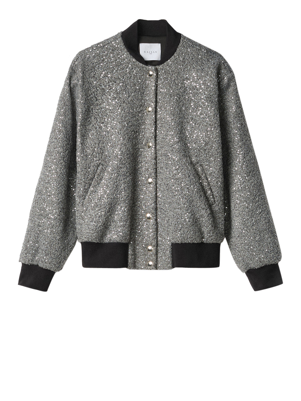Gaëlle Paris Bomber Gaelle Con Paillettes da Donna - Grigio