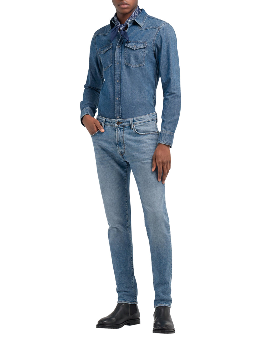 Jeans Skinny Gas Sax da Uomo - Denim