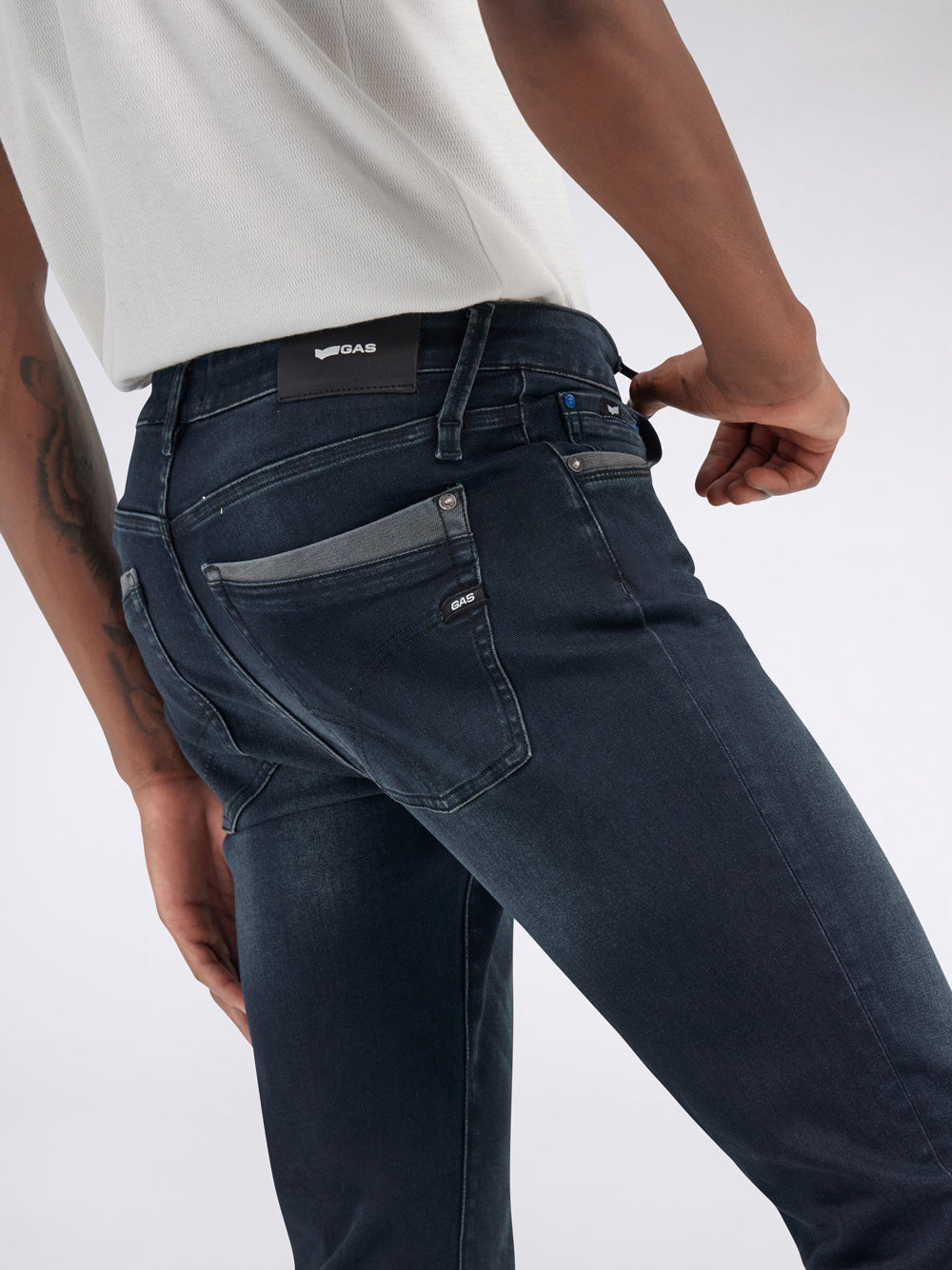 Jeans Skinny Gas Sax da Uomo - Denim