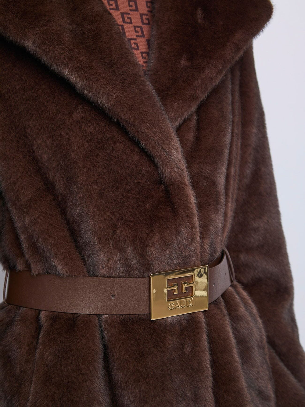Gaudì Cappotto Gaudi Ecopelliccia da Donna - Marrone