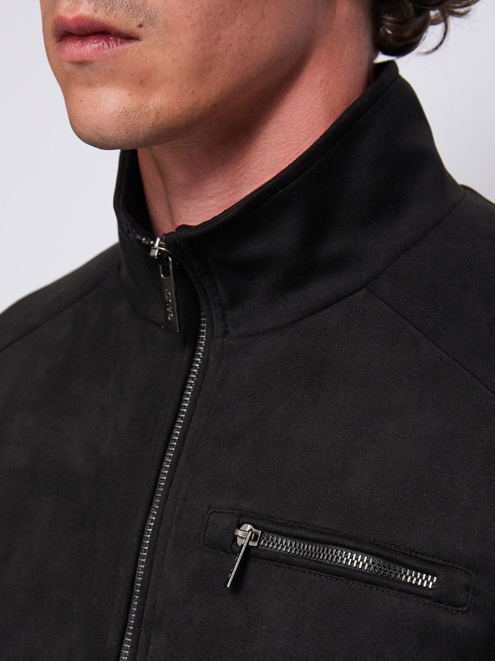 Gaudì Giubbino di Pelle Gaudi Ecologico da Uomo - Nero