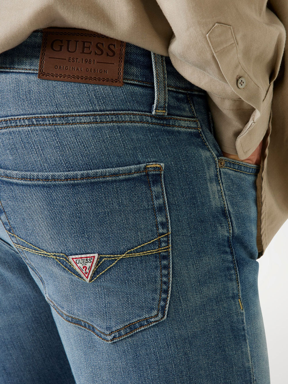 Jeans Regular Guess Mason da Uomo - Denim