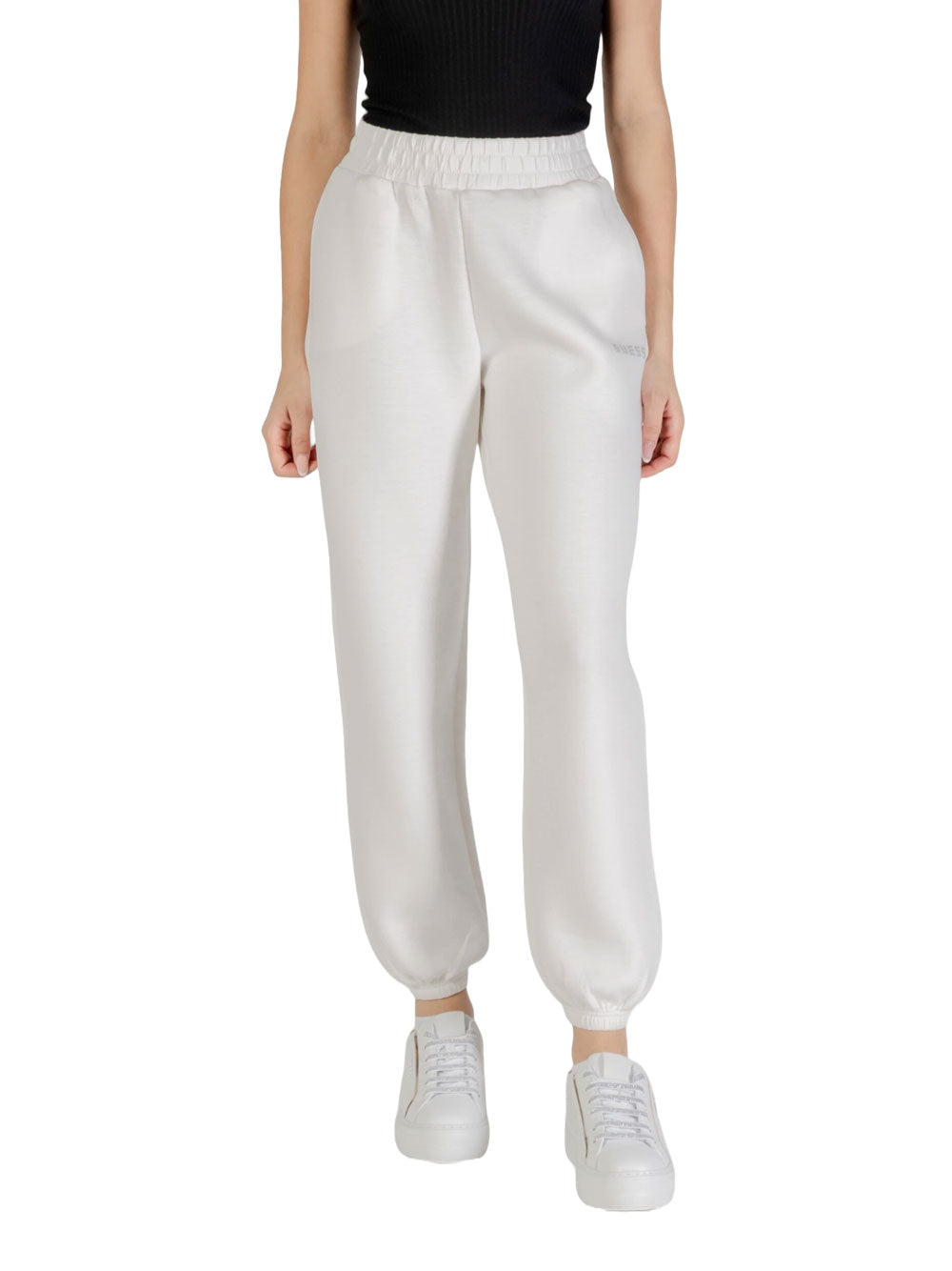 Pantalone Jogger Guess Cecilia Scuba da Donna - Bianco