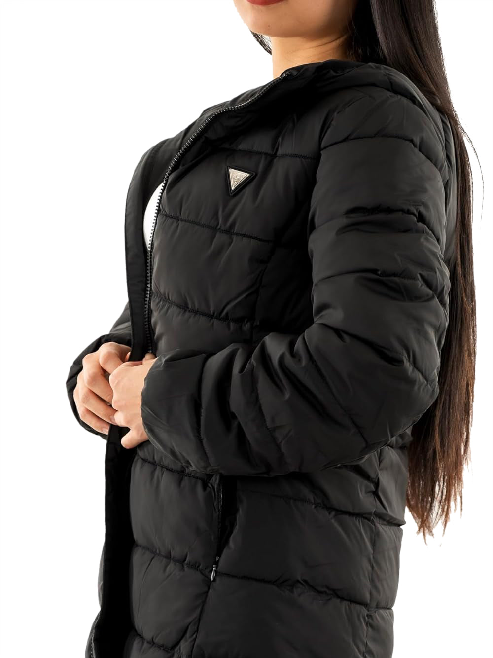 Guess Giubbotto lungo Donna Mod. V4YL05 WF3X0 JBLK Nero