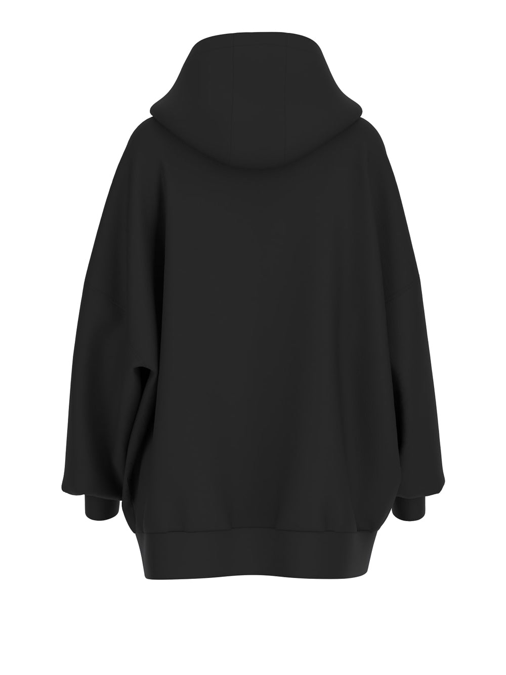 Felpa Cappuccio Guess Aelia Long Maxi da Donna - Nero