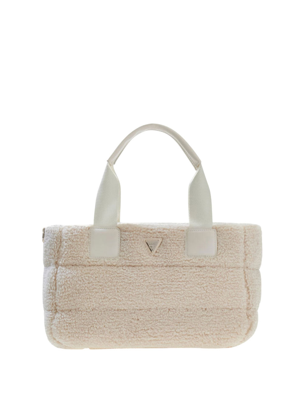 Borsa a Mano Guess Sherpa da Donna - Avorio