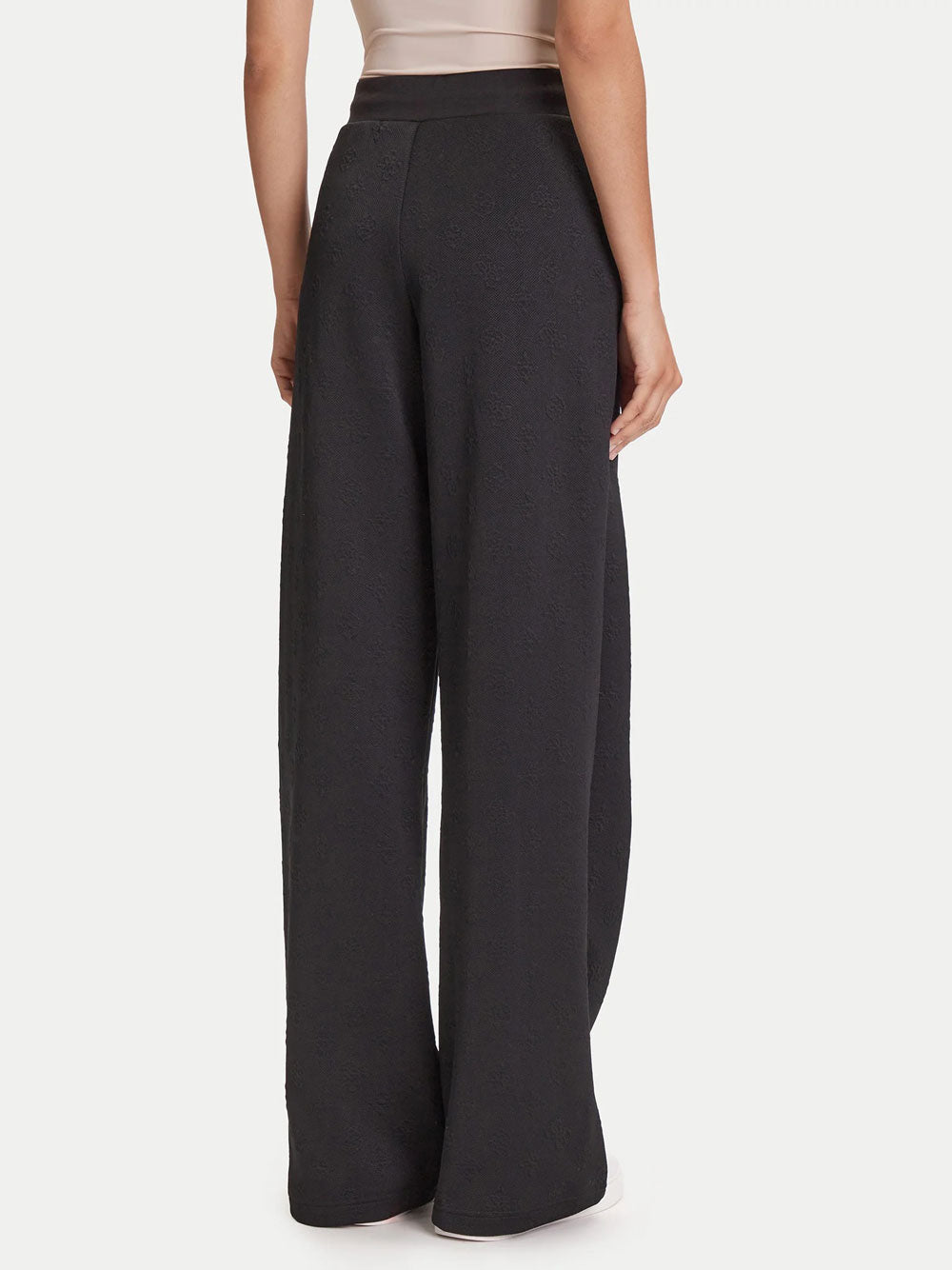 Pantalone Jogger Guess Peony Wide da Donna - Nero