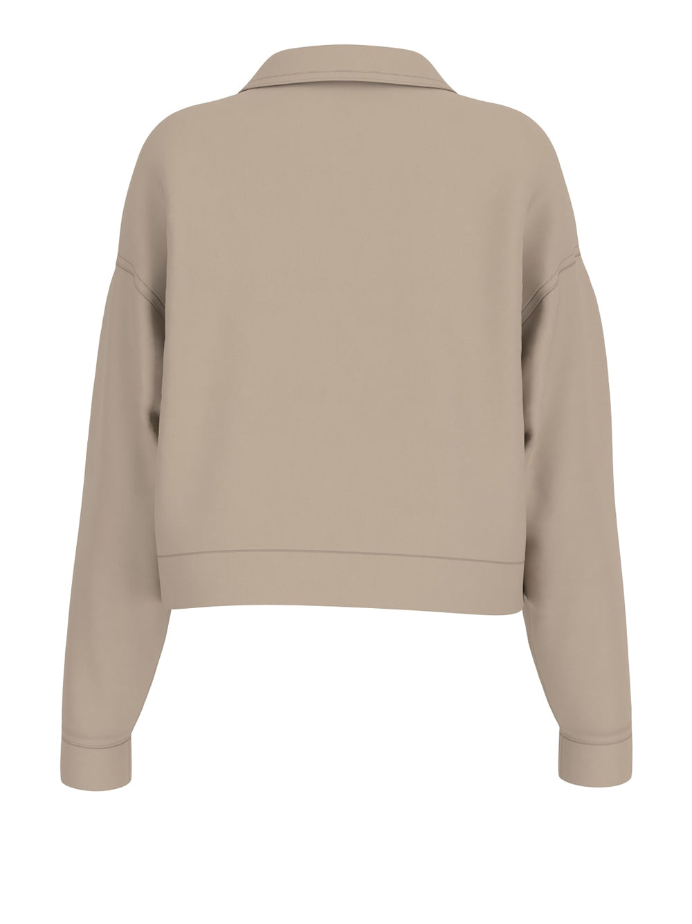 Felpa Zip Guess Carla Crop da Donna - Avorio