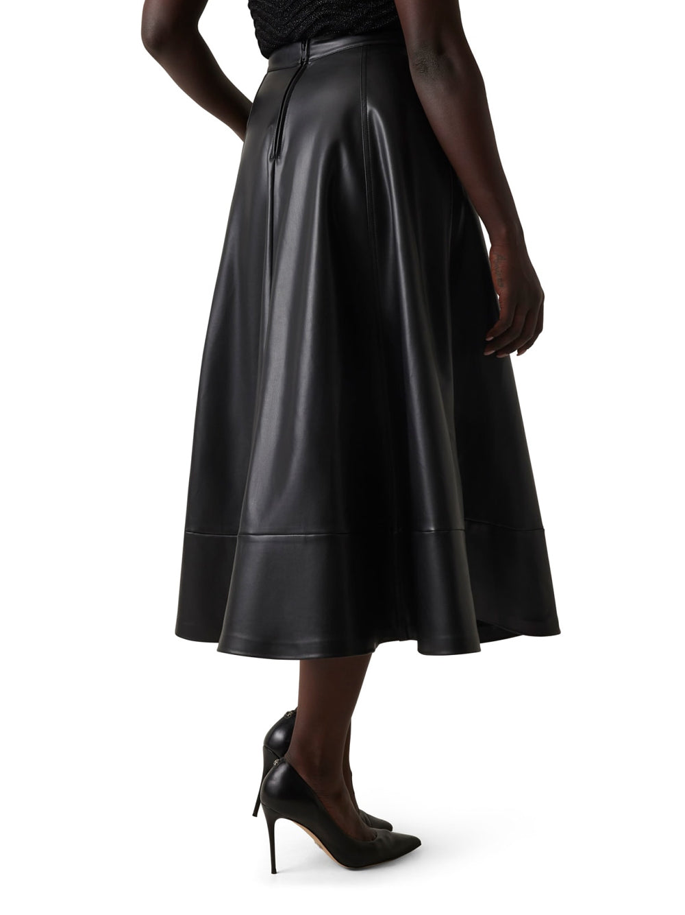 Gonna Longuette Guess Delores Maxi Circle da Donna - Nero