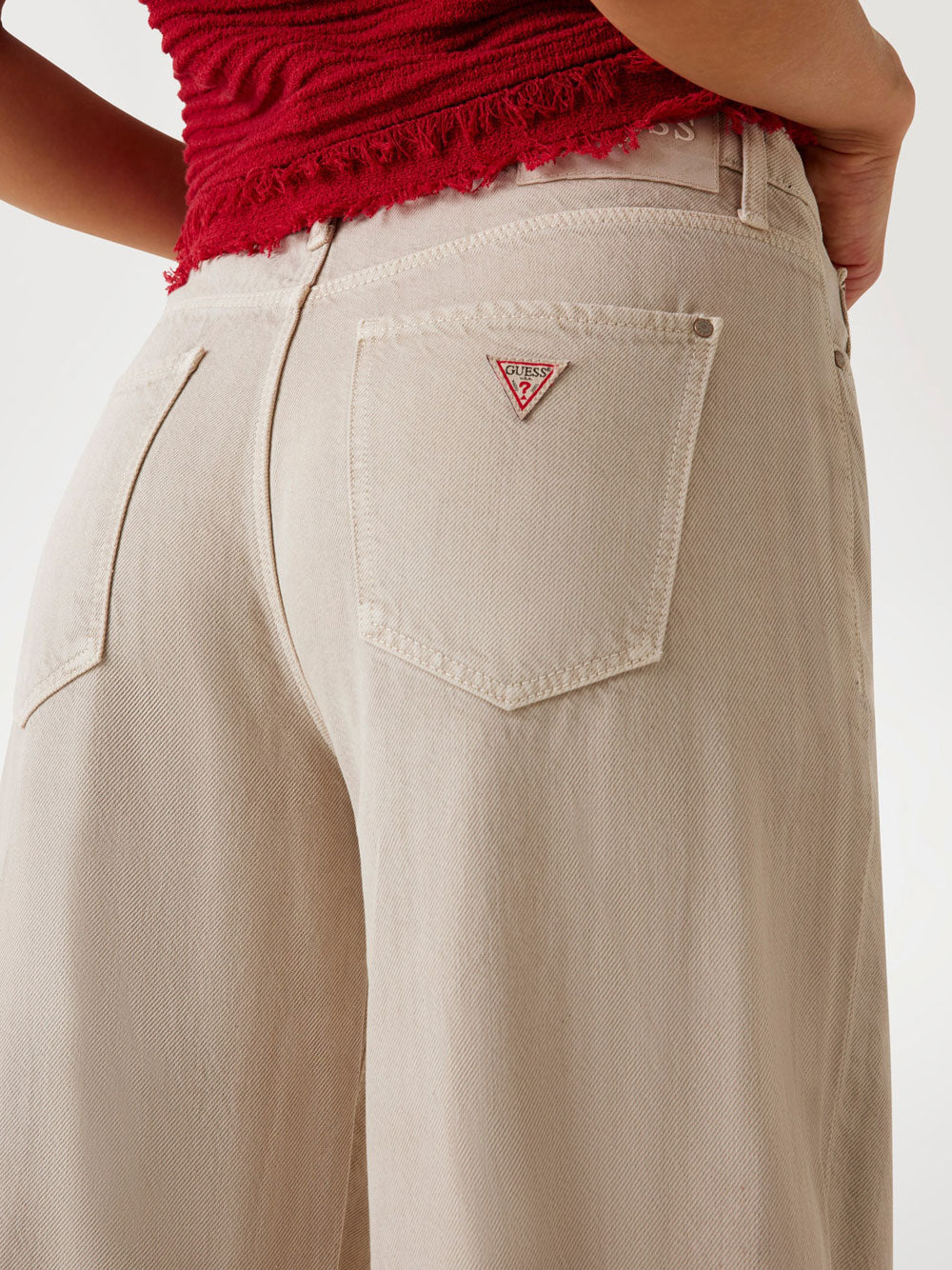 Pantalone Palazzo Guess Sexy da Donna - Avorio