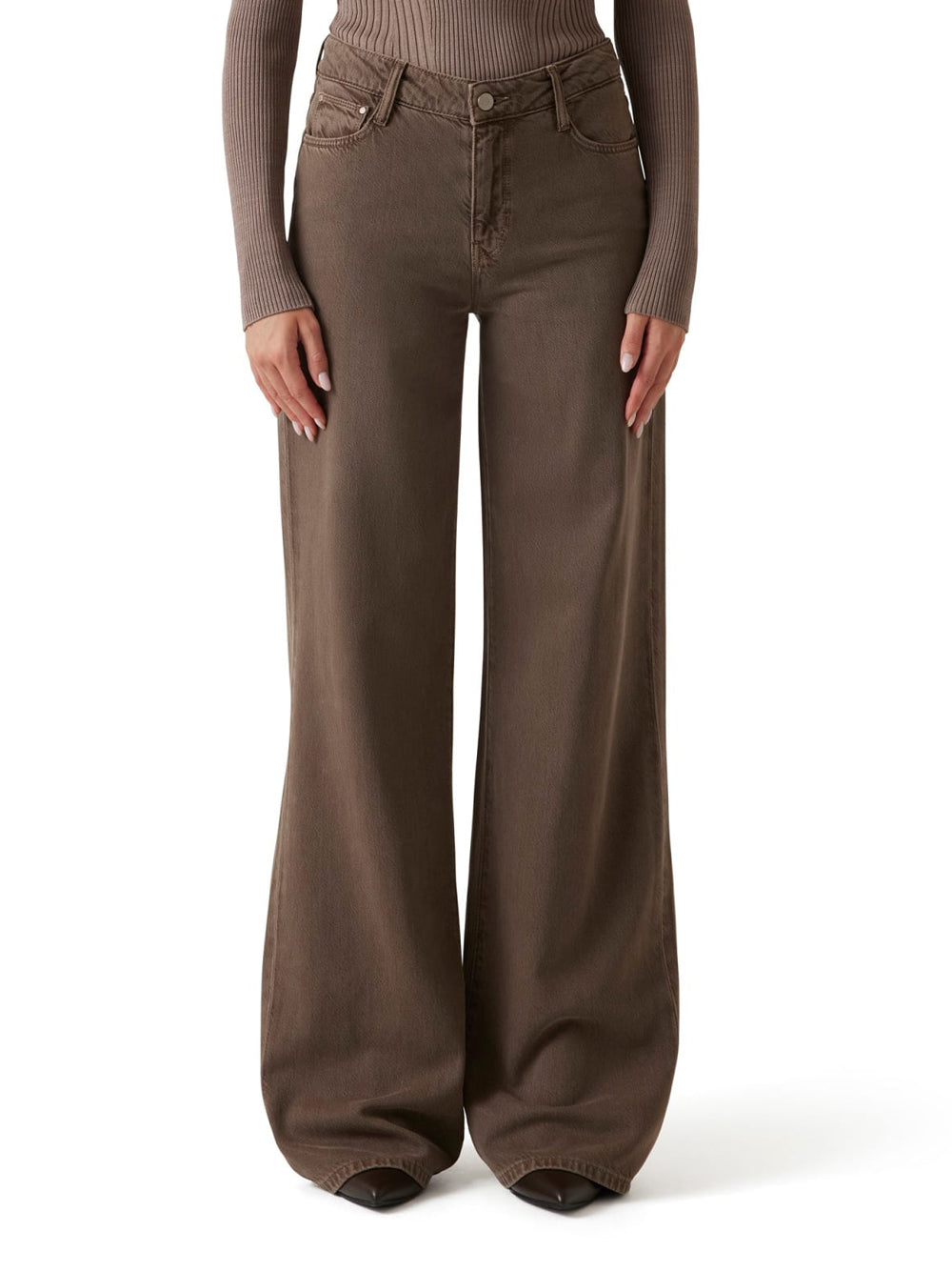 Pantalone Palazzo Guess Sexy da Donna - Marrone