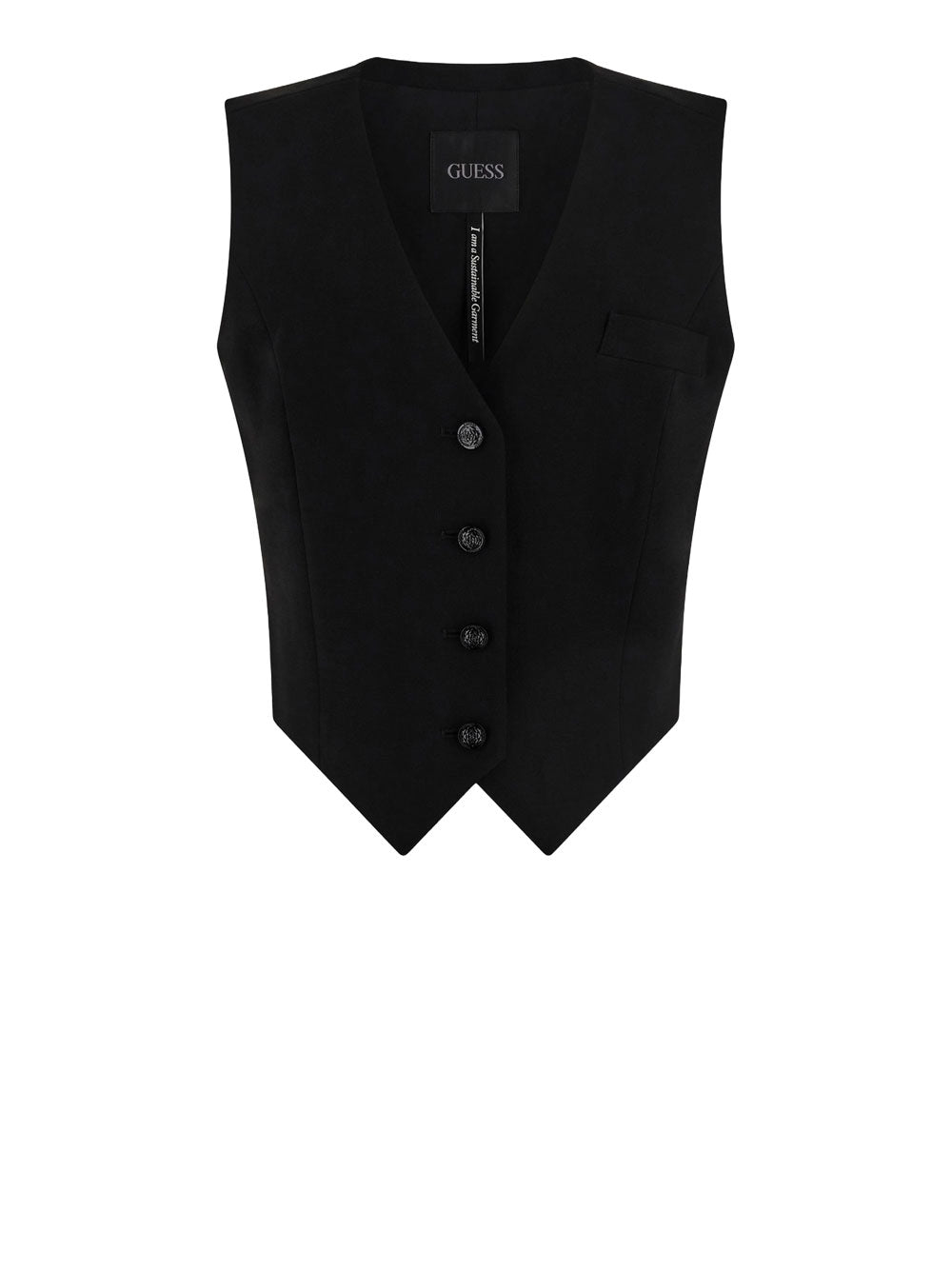 Gilet Guess Theoline Perfect da Donna - Nero