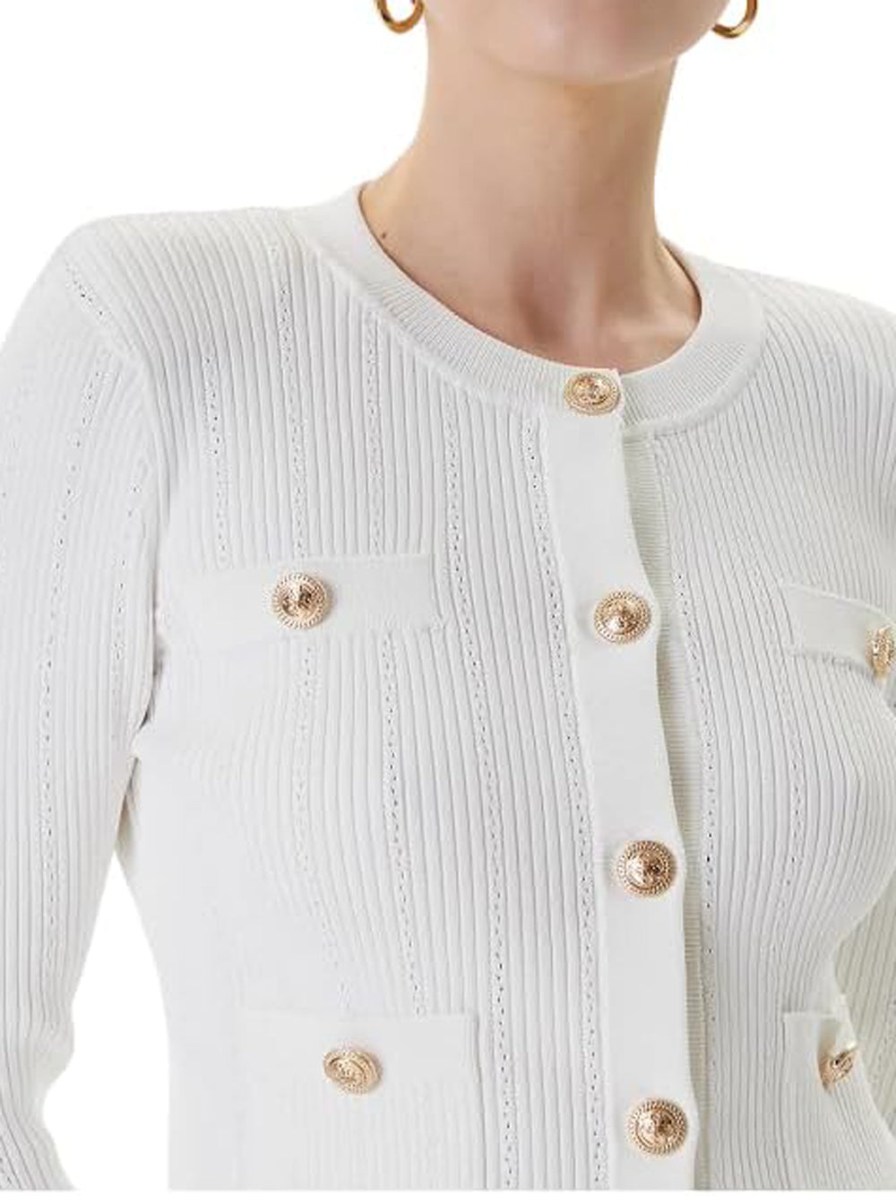 Guess Cardigan Donna Mod. W5YR09 Z0130 G012 Bianco