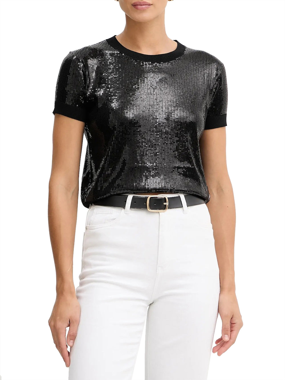 Maglia Guess Juniper Sequins da Donna - Nero