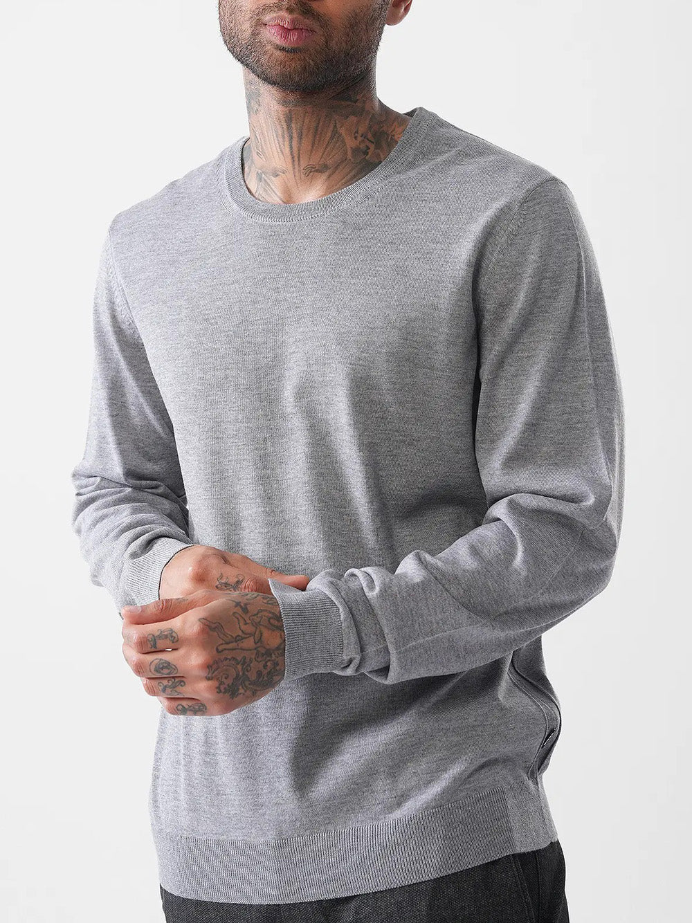 Pullover Hugo Boss Leno da Uomo - Grigio