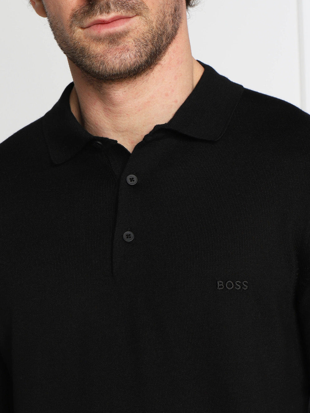 Maglione Hugo Boss Polo Bono da Uomo - Nero