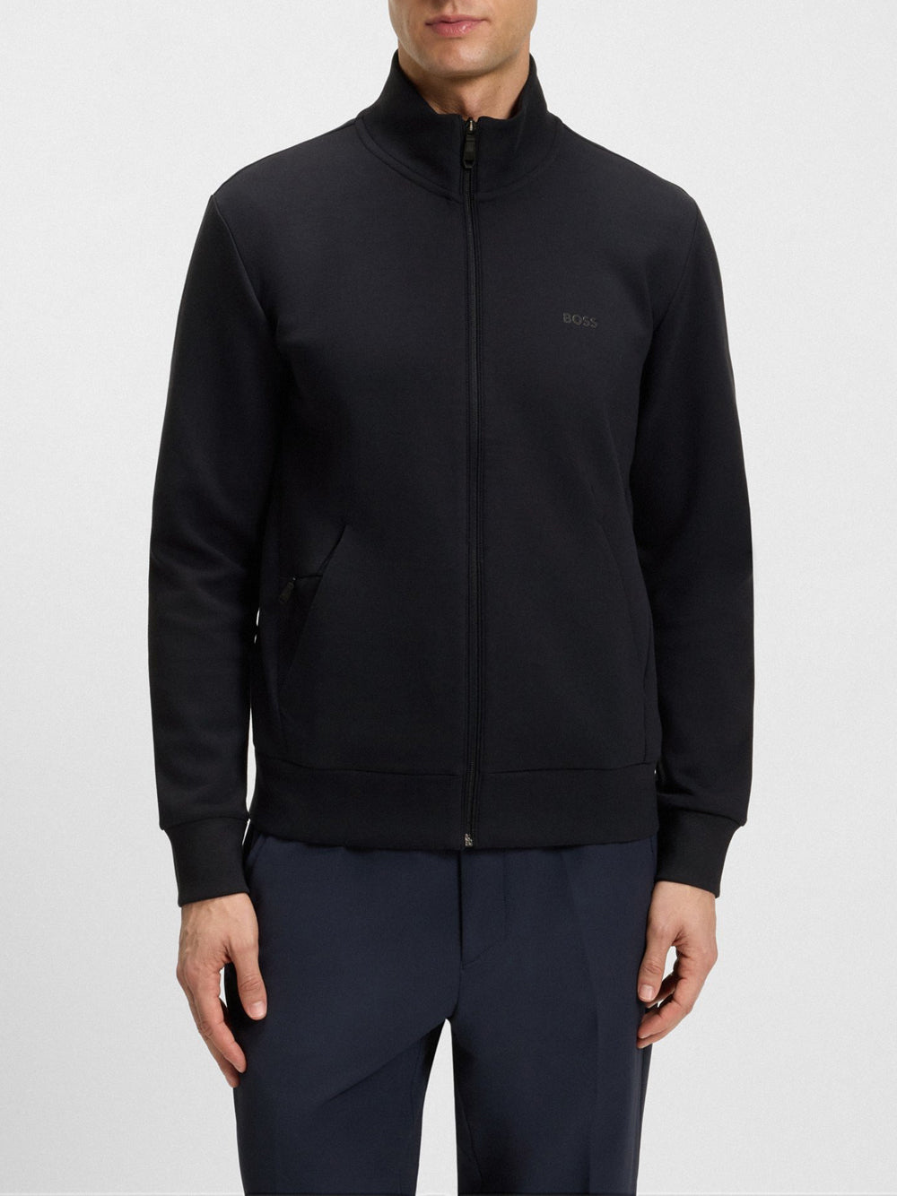 Felpa Zip Hugo Boss Skaz da Uomo - Blu