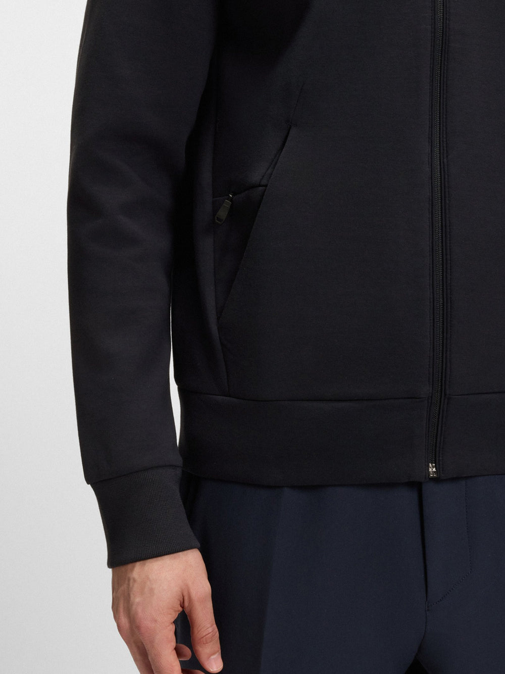 Felpa Zip Hugo Boss Skaz da Uomo - Blu