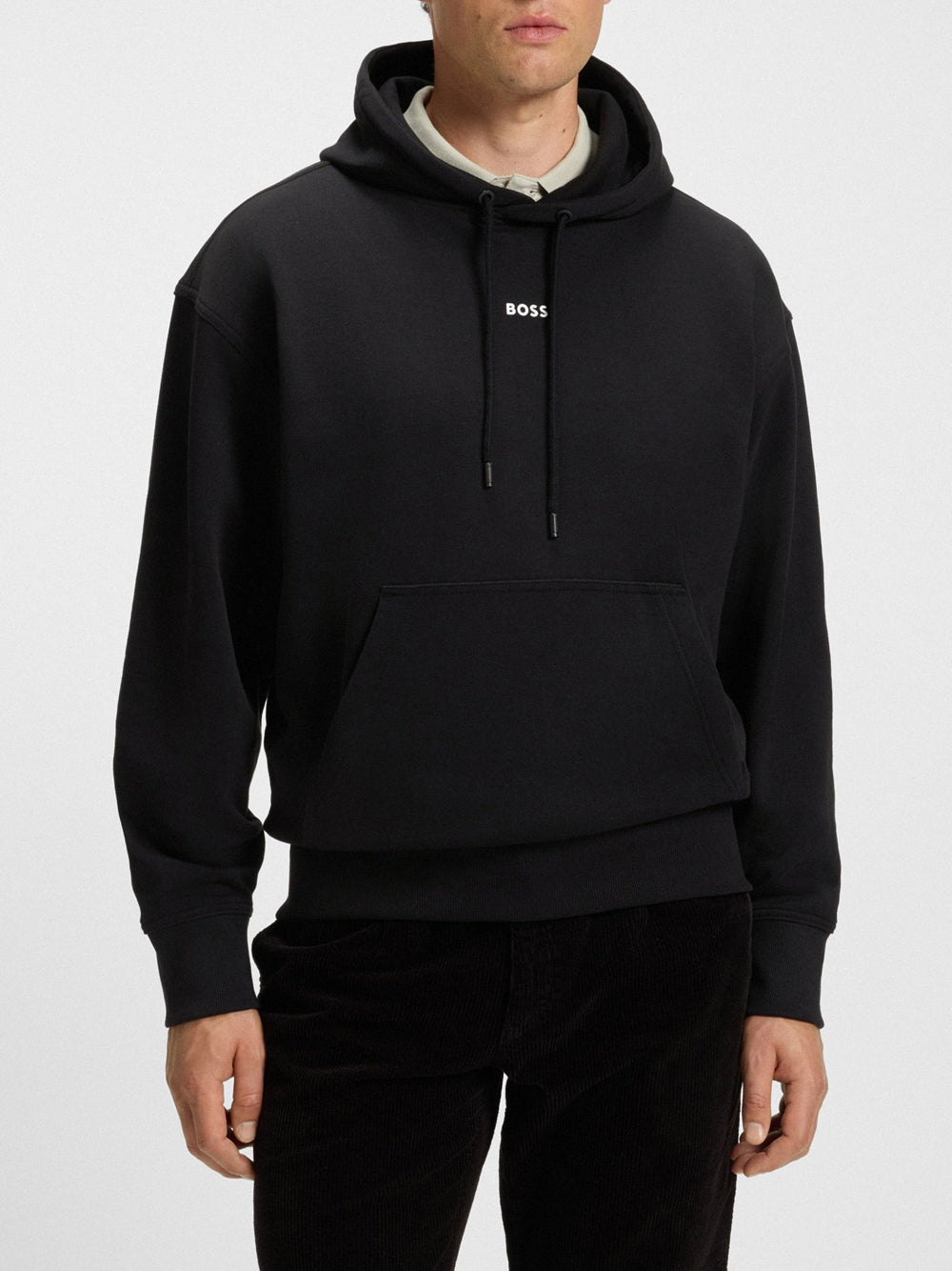 Felpa Cappuccio Hugo Boss Wesmallhood da Uomo - Nero