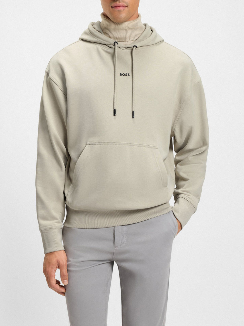 Felpa Cappuccio Hugo Boss Wesmallhood da Uomo - Beige