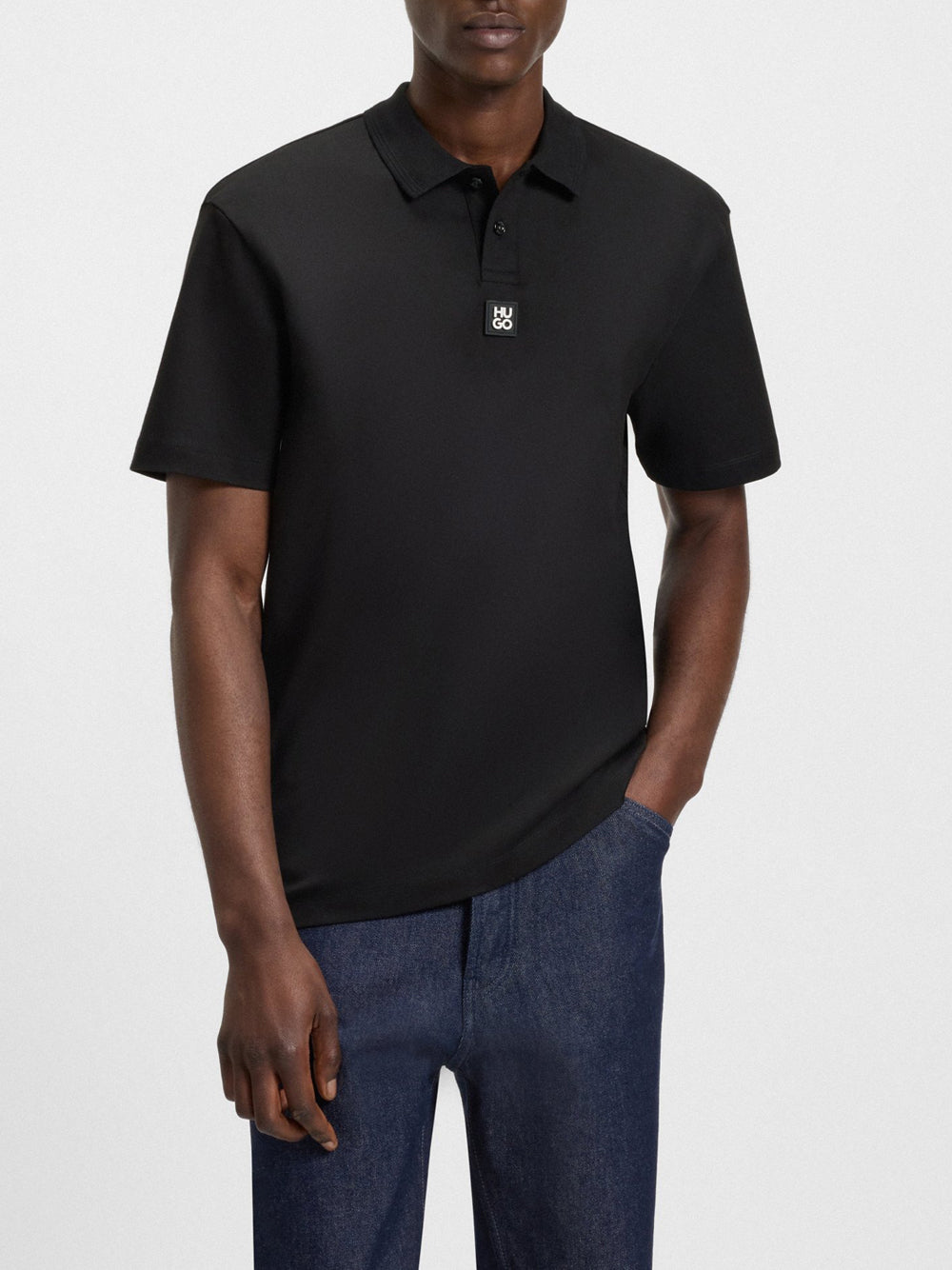 Polo Hugo Boss Deabono da Uomo - Nero