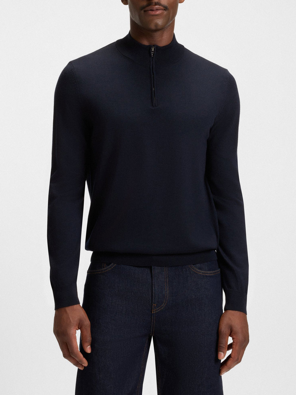 Pullover Hugo Boss Ebenji da Uomo - Blu