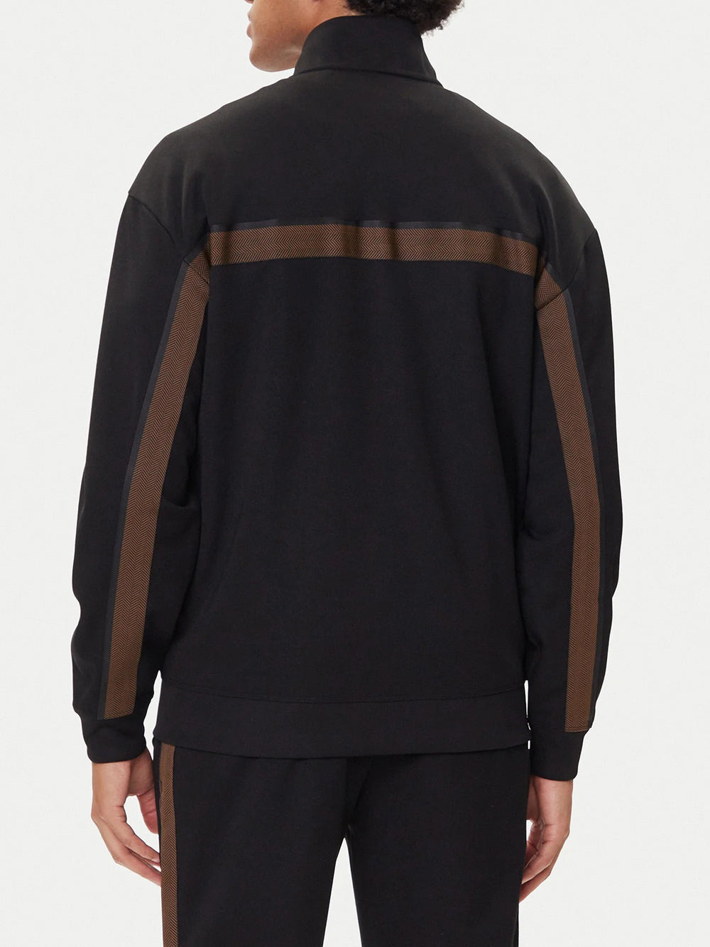 Felpa Zip Hugo Boss Dingmoor da Uomo - Nero