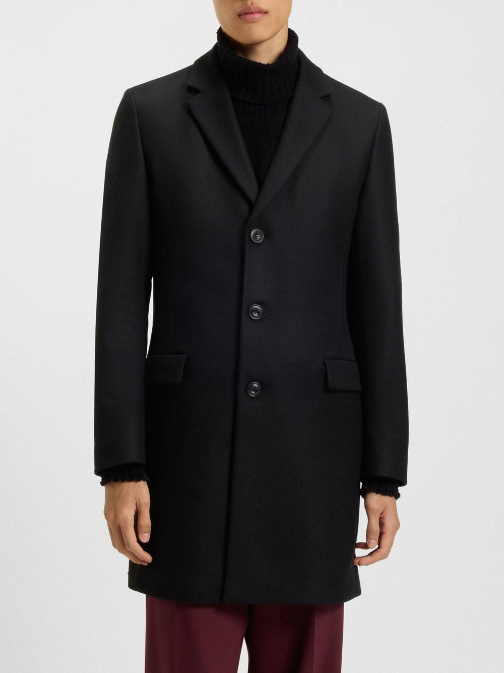 Cappotto Hugo Boss Migor da Uomo - Nero