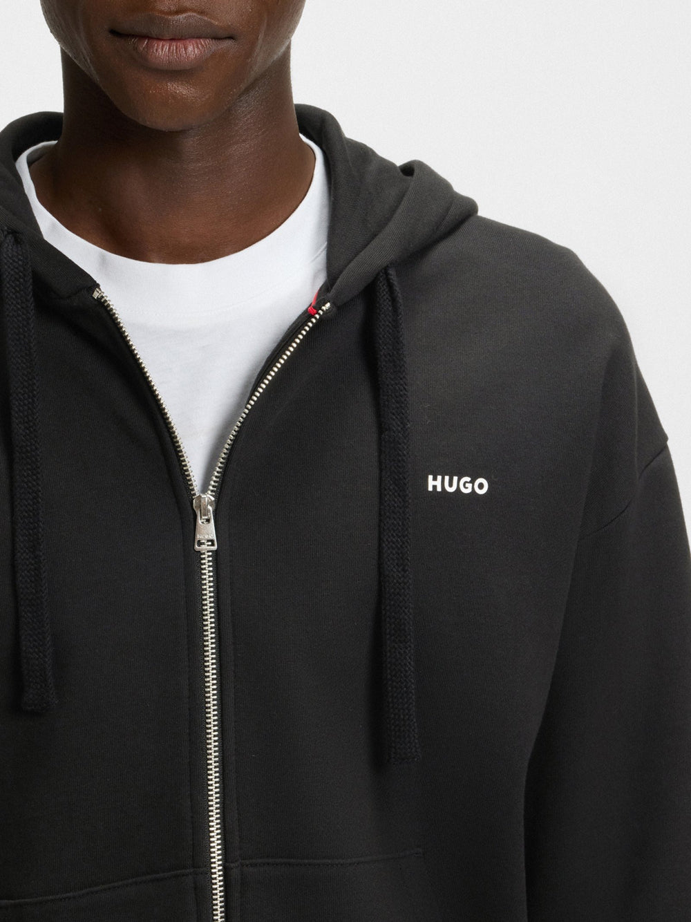 Felpa Zip Hugo Boss Dapozip da Uomo - Nero