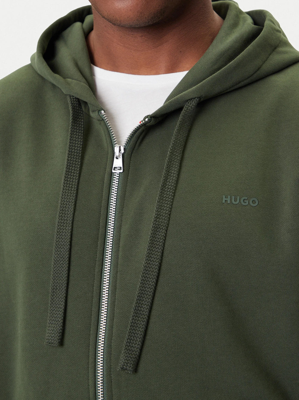 Felpa Zip Hugo Boss Dapozip da Uomo - Verde