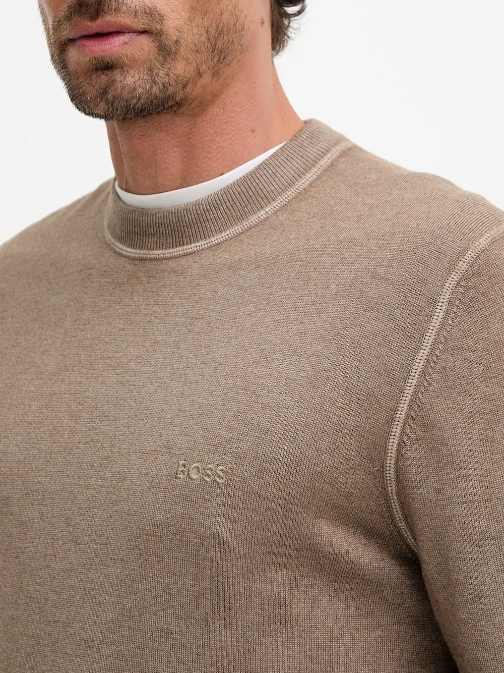 Pullover Hugo Boss Astefo da Uomo - Beige