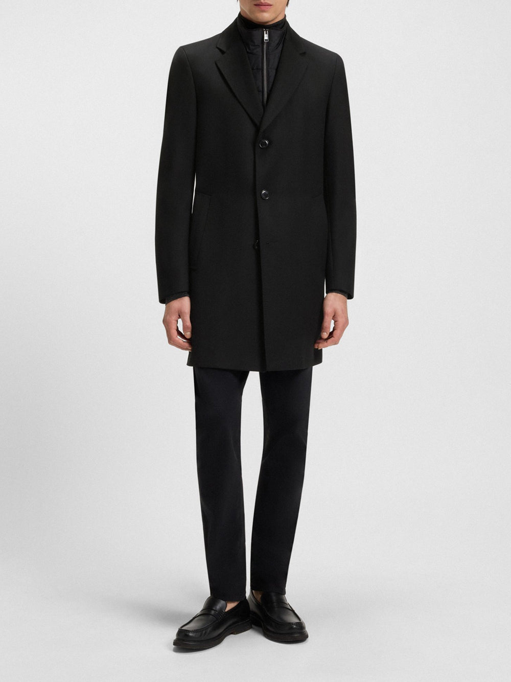 Cappotto Hugo Boss Hyde da Uomo - Nero