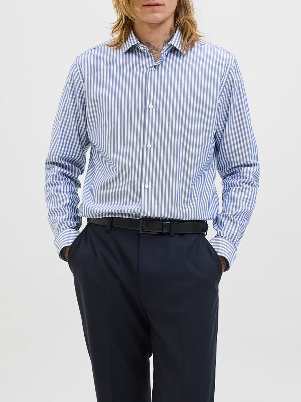 Camicia Classica Jack e Jones da Uomo - Blu