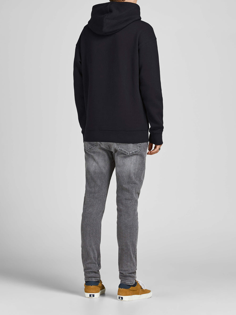 Felpa Cappuccio Jack e Jones da Uomo - Nero
