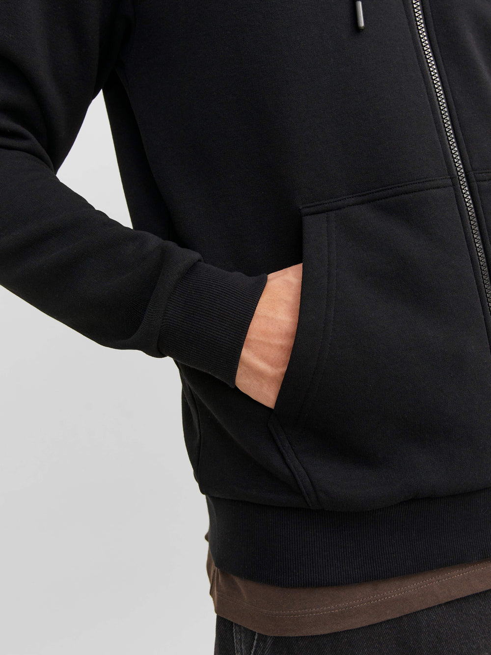 Felpa Zip Jack e Jones da Uomo - Nero