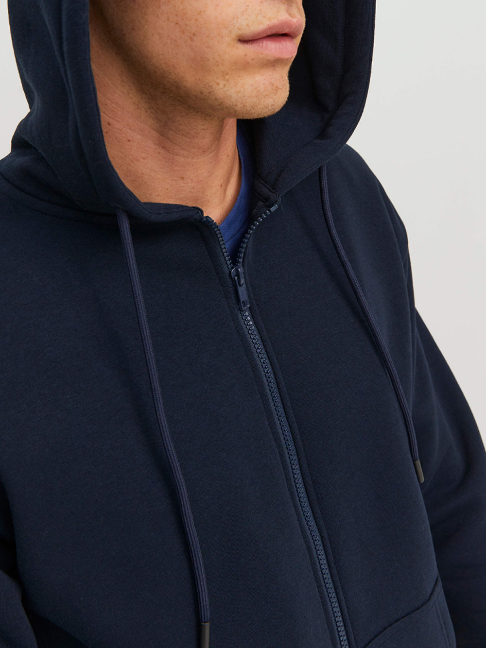 Felpa Zip Jack e Jones da Uomo - Blu