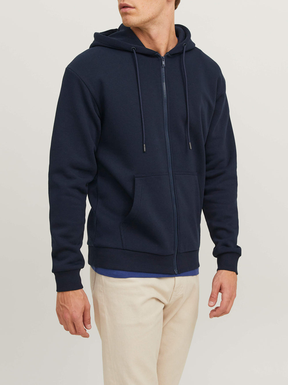 Felpa Zip Jack e Jones da Uomo - Blu