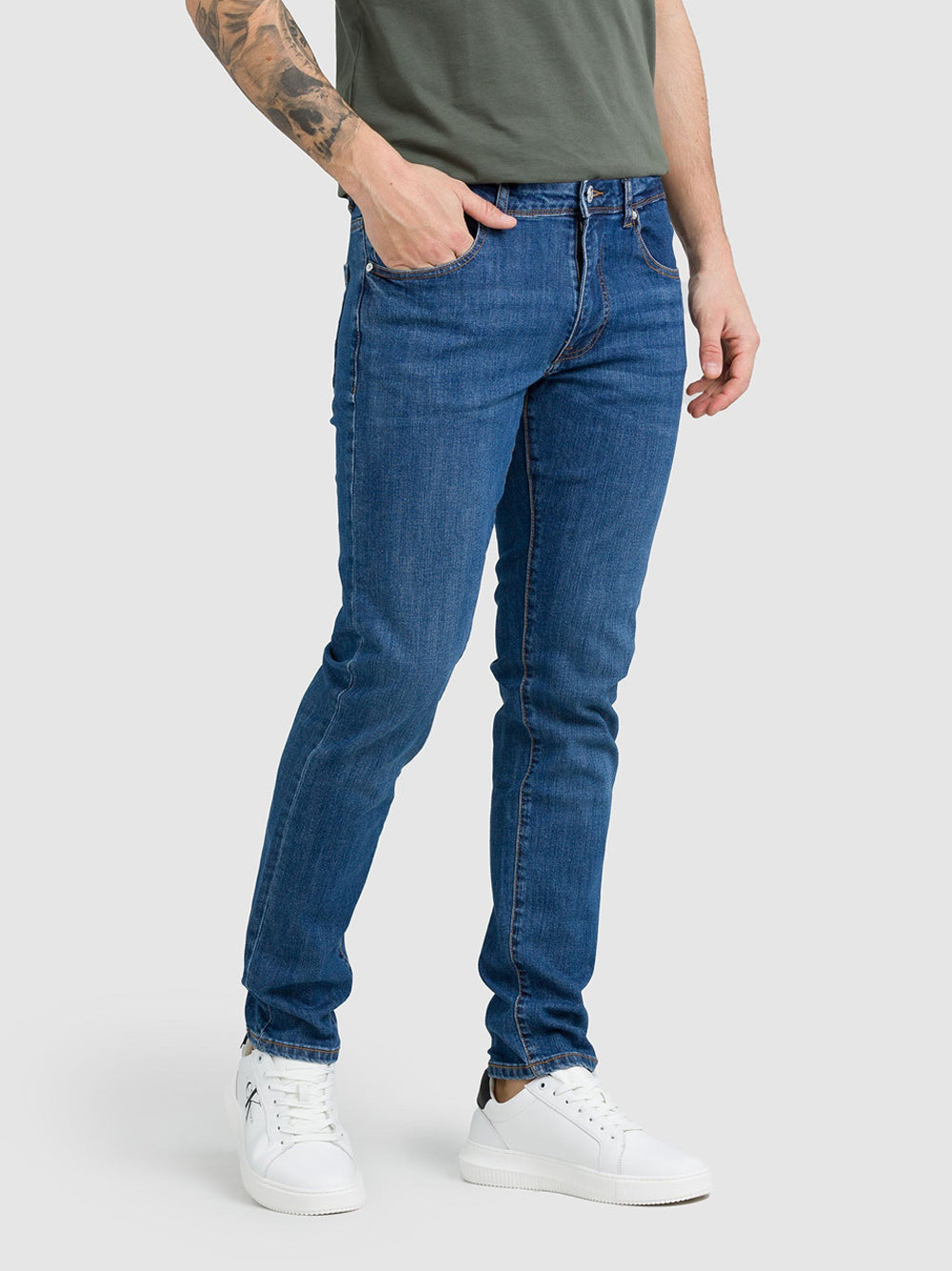 Jeans Slim Jaggy Russel da Uomo - Denim