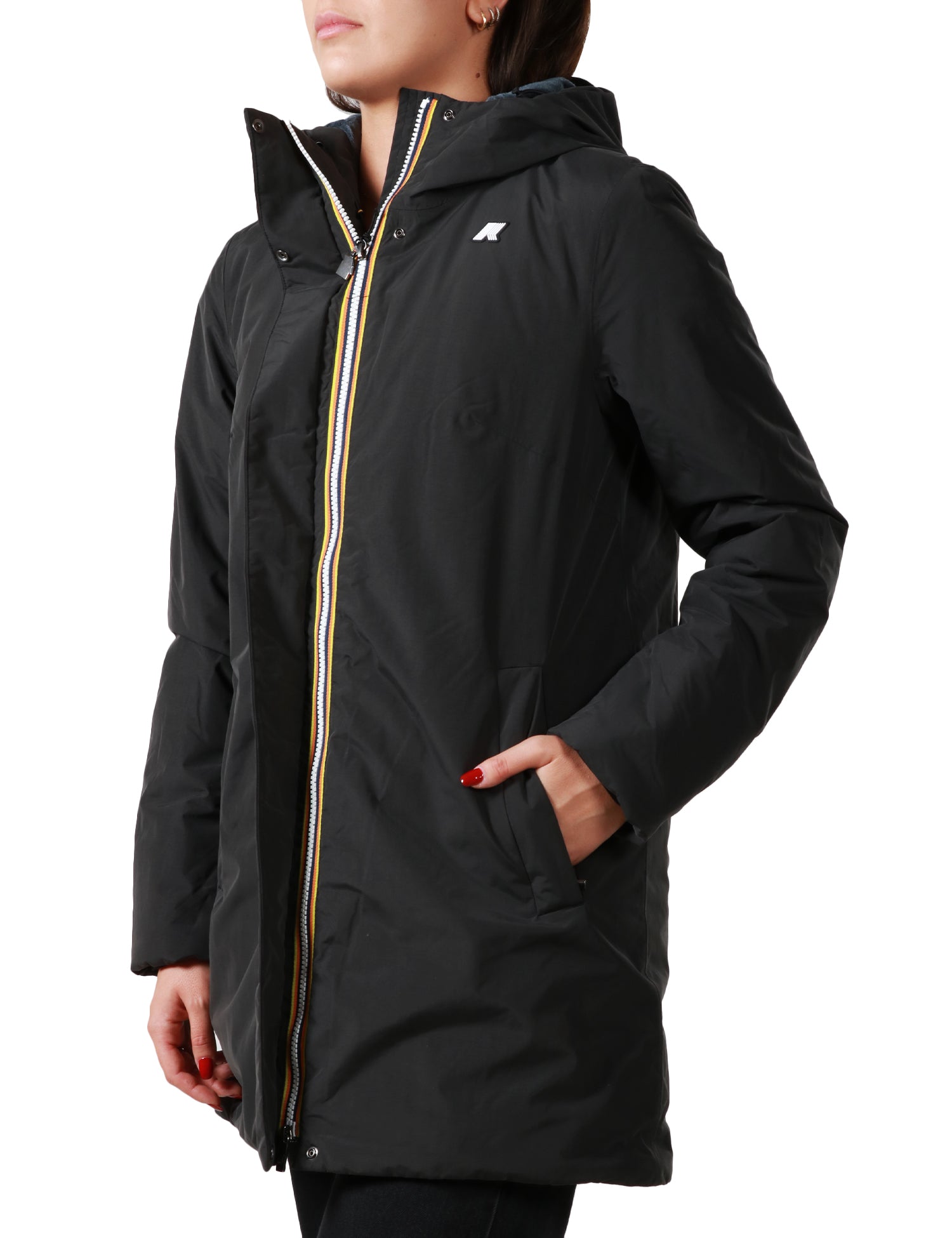 K-Way Giubbotto lungo Donna Mod. K71326W AL8 Nero