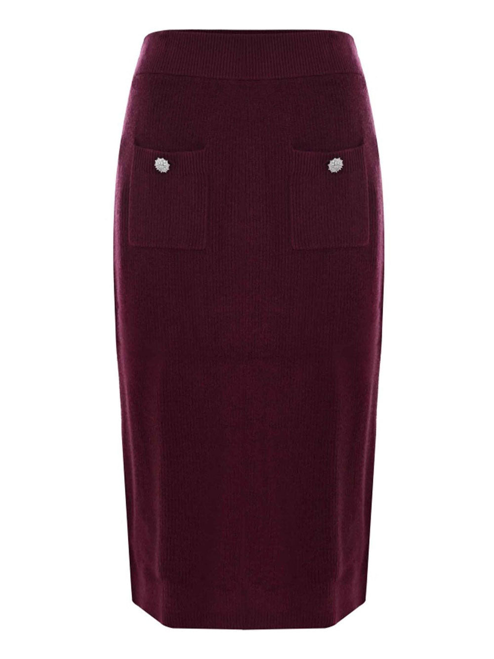 Gonna Longuette Kocca Bactra da Donna - Bordeaux